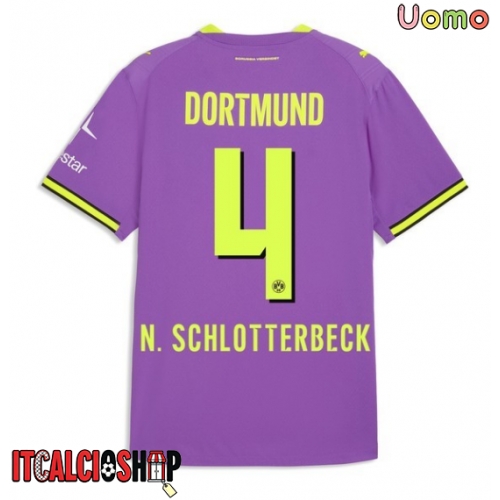 Borussia Dortmund Nico Schlotterbeck #4 Terza Maglia 2026-27 Manica Corta